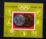 TSV$ - 1972 LP 806 J.O. DE VARA, MUNCHEN - MEDALII OLIMPICE, COL. DANTEL. MNH/**, Nestampilat