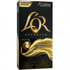 Capsule cafea L&#039;OR Espresso Guatemala, intensitate 7, 10 bauturi x 40 ml, compatibile cu sistemul Nespresso®, 10 capsule aluminiu