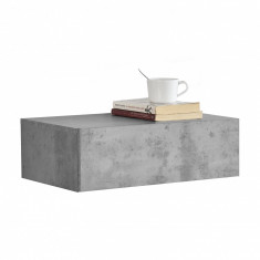 Comoda Model 2, MDF, 46 x 30 x 15 cm, cu 1 sertar - efect beton foto