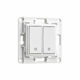 Intrerupator de perete Shelly Wall Switch 2 cu 2 butoane, alb, SWS2W