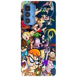Husa compatibila cu Motorola Edge 20 Lite model Retro Cartoons, Silicon, TPU, Viceversa, Transparent, Carcasa