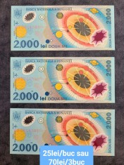 Bancnote 2000lei &quot;Eclipsa&quot; din 1999 UNC