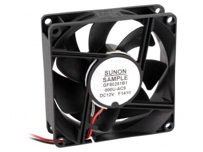 Ventilator DC Axial 12V 80x80x25mm foto