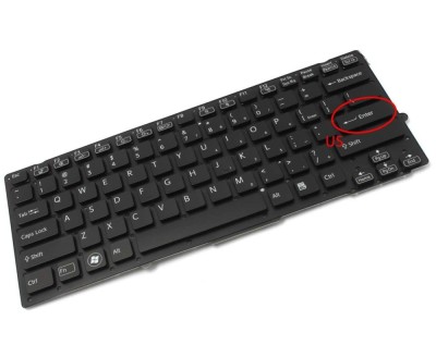 Tastatura Sony Neagra Vaio VPCSB layout US fara rama enter mic, Vaio VPCSD layout US fara rama enter mic foto