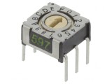 &Icirc;ntrerupător codificare HEX/BCD 16 poziții THT 80m&Omega;