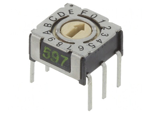 &Icirc;ntrerupător codificare HEX/BCD 16 poziții THT 80m&Omega;