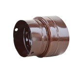Cumpara ieftin Reductie evacuare fum, tabla emailata, maro, 150 - 130 mm