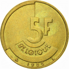 Moneda 5 FRANCI - BELGIA, anul 1986 *cod 422 = Excelenta: Text BELGIQUE