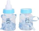 Set de 12 sticlute marturii Vikenar, plastic, albastru, 9 x 4 cm
