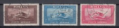 ROMANIA 1928 LP 80 a C. RAIU FILIGRAN VERTICAL SERIE STAMPILATA