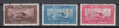 ROMANIA 1928 LP 80 a C. RAIU FILIGRAN VERTICAL SERIE STAMPILATA foto
