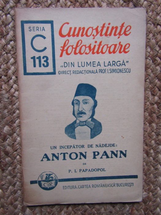 Anton Pann - P. I. Papadopol// 1941