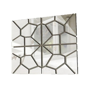 Set de 4x7 Oglinzi Acrilice, Autoadezive pentru Decor, 50 x 50 cm, Premium, CBD CORAL BEST DEALS Argintiu 50 cm 50 cm 50 cm Argintiu 4 bucati foto