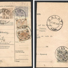 Buletin de expeditie AUSTRIA / WIEN la GALATI Romania 1904