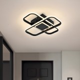 Lustra LED cu telecomanda ANICA 52W, 2 Elemente, lumina Rece/Calda/Neutra, Dimabila, Negru ModernLight Concept