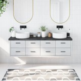 vidaXL Blat de baie, maro &icirc;nchis, 180x40x(2-6) cm, lemn masiv tratat