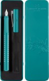 Set stilou si cutie - Sparkle M - Turcoaz Ocean Metalic | Faber-Castell