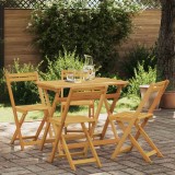 vidaXL Scaune de grădină pliante 4 pcs natural 40 x 53 x 80 cm 42028096