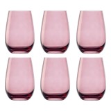 Farbige Trinkgl&auml;ser, Wassergl&auml;ser, Saftgl&auml;ser - ELEMENTS, 6er-Set, Flieder, 465 ml
