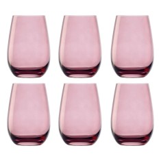 Farbige Trinkgl&auml;ser, Wassergl&auml;ser, Saftgl&auml;ser - ELEMENTS, 6er-Set, Flieder, 465 ml