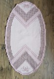 CENTRU DE MASA MARE VINTAGE CU BRODERIE MANUALĂ HARDANGER