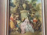 LIMOGES TABLOU splendid FAMILIE ARISTOCRATA superb FRANTA pictat manual in EMAIL manopera EXCEPTIONALA de colectie