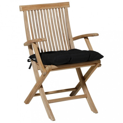 Madison Pernă de scaun Panama, negru, 46x46 cm foto