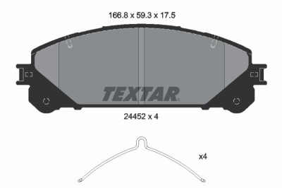 TEXTAR 2445201 set placute frana,frana disc foto