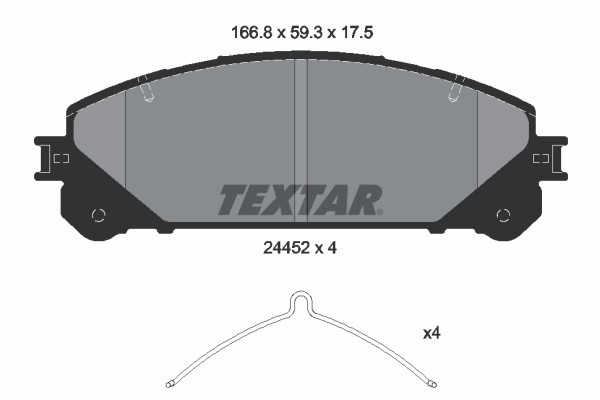 TEXTAR 2445201 set placute frana,frana disc