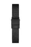 Daniel Wellington ceas Quadro Petite Pressed Ashfield Black femei, culoarea negru
