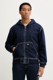 Dickies geacă jeans culoarea bleumarin, de tranziție, oversize, DK0A87OA