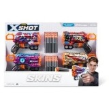 Set pistoale Zuru X-Shot Skins, 4 bucati, Multicolor