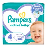 Cumpara ieftin Scutece Active Baby, marimea 4, 9-14 kg, 46 bucati, Pampers