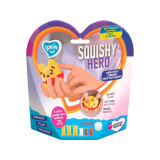 Set creatie argila usoara pentru modelaj 6 culori Air Clay Lovin Squishy Hero Squiny Pooh, 1 bucata, Oktoclay