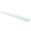 Raft Sticla Transparenta Gossi 110 x 15 cm, Raft Perete, Polita Sticla Securizata, Montare Facila, Capacitate 15 kg