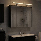 vidaXL Dulap cu oglindă pentru baie Stejar Negru 63,5 x 16 x 62,5 cm 889160