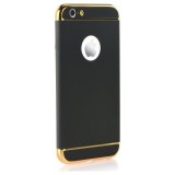 Husa iPhone 6/6S Elegance Luxury 3in1 Black, Protectie Completa, Anti-soc, Anti-zgarieturi, Slim