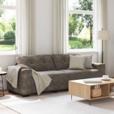 Canapea 3 locuri vidaXL Gri &Icirc;nchis 180 cm din Piele Ecologică