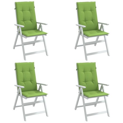 Perne scaun spătar &amp;icirc;nalt 4 buc. melanj verde 120x50x4 cm textil foto
