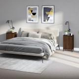 VidaXL Noptiere, 2 buc., stejar maro, 40x35x70 cm, lemn prelucrat