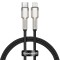 CABLU alimentare si date Baseus Cafule Metal, Fast Charging Data Cable pt. smartphone, USB Type-C la Lightning Iphone PD 20W, braided, 0.25m, negru &quot;C