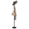 Cuier haine Gossi negru 175 cm, fier vopsit electrostatic, baza marmura, 12 agatatori. Suport stabil hol, dormitor
