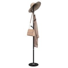 Gossi cuier de haine, negru, 175 cm, fier vopsit electrostatic
