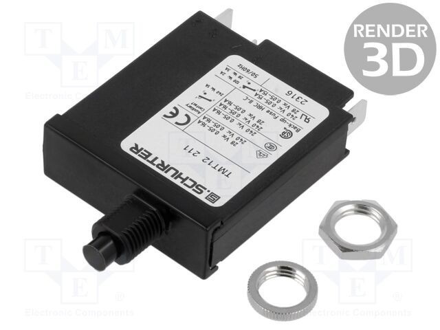 &Icirc;ntrerupător supracurent SCHURTER TMT12-211 240V 13A SPST IP40