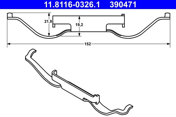 ATE 11.8116-0326.1 Arc, etrier frana