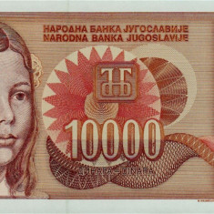 IUGOSLAVIA █ bancnota █ 10000 Dinara █ 1992 █ P-116a █ UNC █