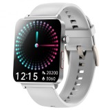 Cumpara ieftin Smartwatch iSEN KS03 PRO Silver, 1.96 Touchscreen Color, Monitorizare Glucoza, HRV, ECG, Functii Sanatate, Bluetooth Call, Compatibil iOS Android