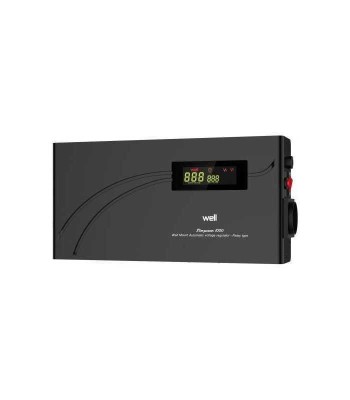 Stabilizator automat de tensiune cu releu 1000VA orizontal Well foto
