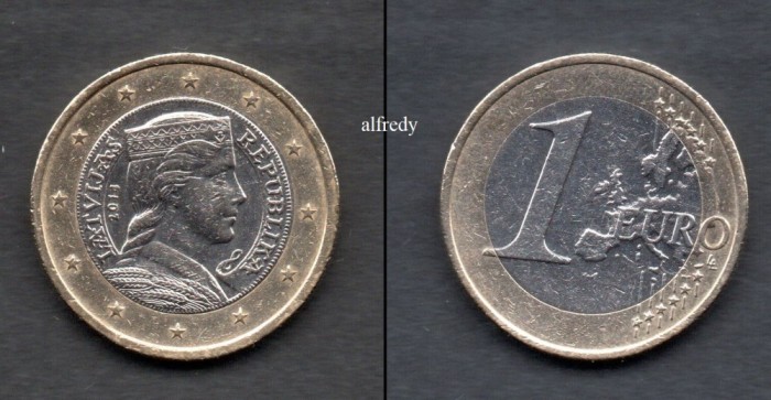 LETONIA 2014 1 euro
