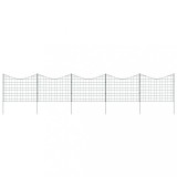 vidaXL Set gard de iaz arcuit concav, verde, 77,5 x 64 cm